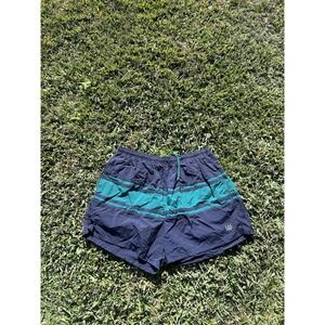 Vintage USA Olympics Swim Trunks Size M Mens JC Penney Blue Green Lined
